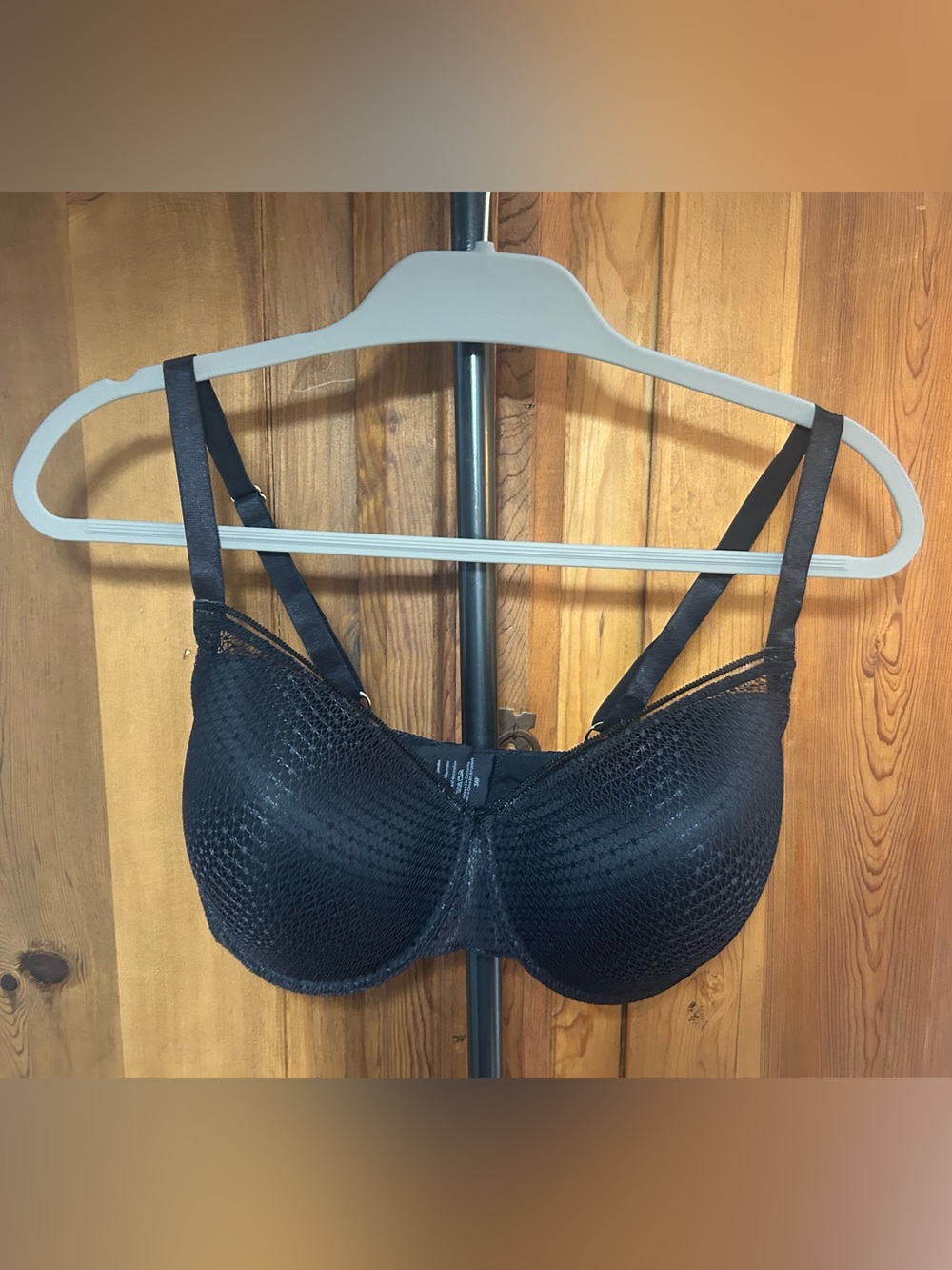 ThirdLove Modern Mesh Demi Bra - Black